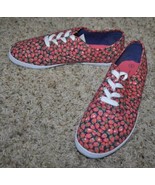 Girls Sneakers American Eagle AE Red Bal Strawberry Canvas Tennis Shoes-... - $16.83