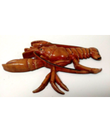 Plastic Lobster Wall Hanging Nautical Art Beach Decor 12&quot; Long Red &amp; Cooked - $20.00