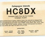HC8DX Galapagos Islands Ecuador QSL Card 1987 - £9.47 GBP