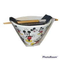 Disney Classic Mickey Mouse Ramen Bowl with Chopsticks Noodle Bowl New - £19.76 GBP