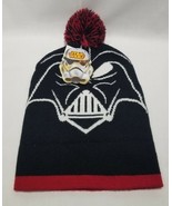 Star Wars Darth Vader Pom Cuffed Knit Beanie Hat Cap Black Red Bioworld ... - $239.64 MXN