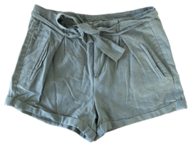 Harmony &amp; Havoc Junior&#39;s Shorts w/ Belt Linen Rayon Blend Size 7 Green - $9.89