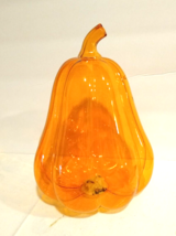 Halloween/Thanksgiving LED Orange Plastic Glowing Pumpkin Lantern Light - £8.01 GBP