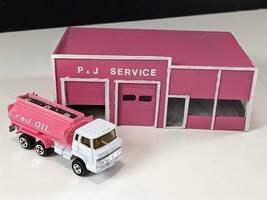 Custom Made Service Station w/ Fuel Truck HO Scale Building Built - £19.45 GBP