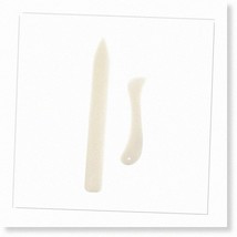 2-Piece Bone Folder Set - White Bone Creaser Tool for Scoring, Folding, and Crea - £17.37 GBP