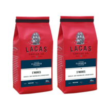 Lacas Coffee S&#39;MORES Medium Roast Ground Coffee 2 pack 12oz Bag - £27.29 GBP