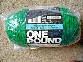 National Yarn Crafts Worsted Weight 4-Ply 510 Kelly Green Yarn 16 oz. - £5.44 GBP