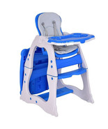 3 in 1 Infant Table and Chair Set Baby High Chair-Blue - Color: Blue - $171.77 CAD