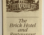 Vintage Brick Hotel &amp; Restaurant Brochure Newtown Pennsylvania BR13 - £10.25 GBP