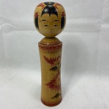 Vintage Kokeshi Doll Handmade Wooden Signed 12” Wood  Rare - £14.07 GBP