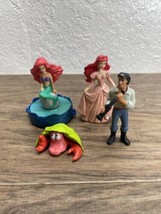 Lot of 4 Disney Little Mermaid Animated Toys Ariel Sebastian Prince Eric KG - $9.89