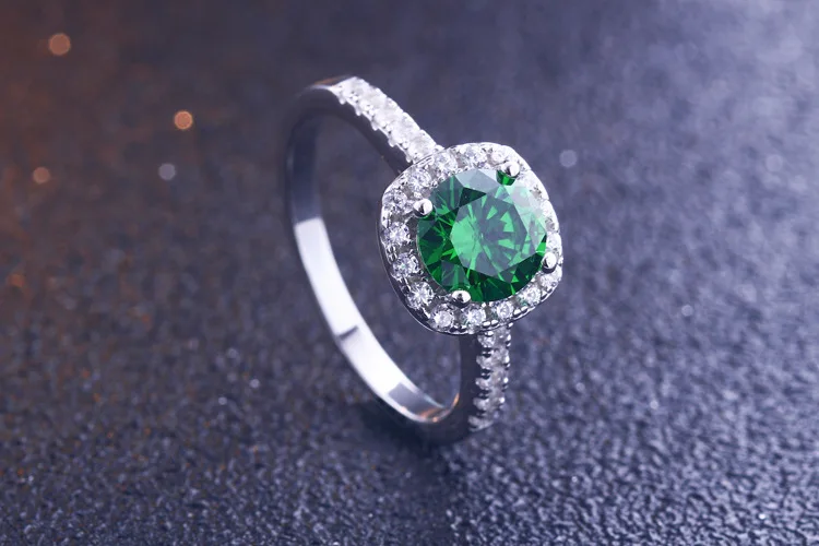Luxury Ring For Woman Pure 100% 925 Sterling Silver Zircon Rings Multi-color Rhi - £23.49 GBP