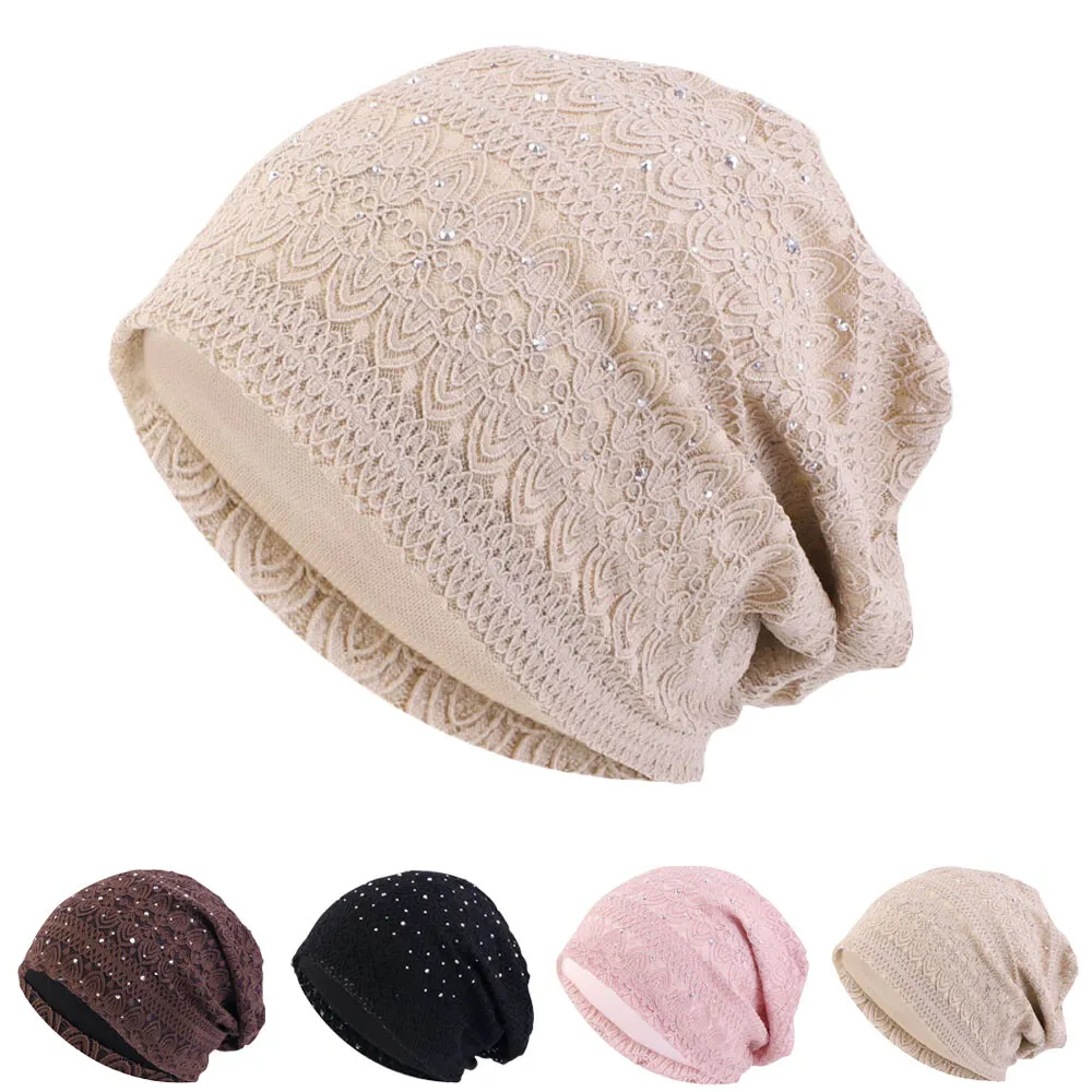 Muslim Women Beanies Hair Loss Bonnet Turban Wrap Chemo Cap Hat Headwear Cover - £11.96 GBP