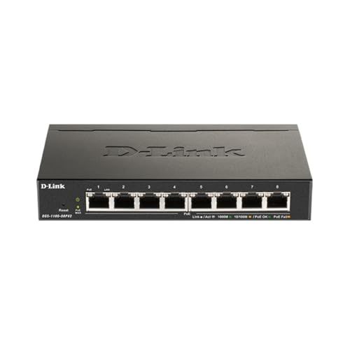 D-Link 8-Port Gigabit Smart Managed PoE+ Switch | 8 PoE+ Ports (64W) |L2... - $133.53