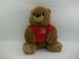 Scuderia Ferrari Bear 9&quot; Brown Plush Stuffed Animal Toy Official Product - $30.88