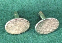 Brushed Brass &amp; Copper Rounded Oblong Ornate Cufflinks Vintage Antique Men&#39;s Sui - £14.01 GBP