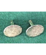 Brushed Brass &amp; Copper Rounded Oblong Ornate Cufflinks Vintage Antique M... - $17.82