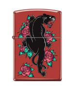 Zippo Lighter - Panther w/ Roses Red Matte - ZCI409364 - $544.78 MXN