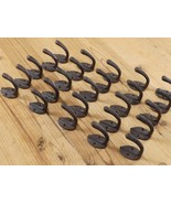 25 Small Rustic Coat Hooks Cast Iron Wall Mount Hat Hook Towel Cap Dog L... - $34.99