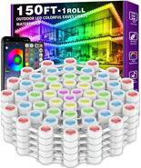 150FT Permanent Outdoor RGB Lights - IP67 Waterproof with Smart App Cont... - $98.44 CAD