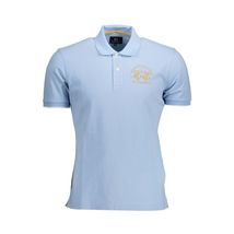 LA MARTINA Chic Contrasting Detail Polo Shirt-LIGHT BLUE - £86.52 GBP