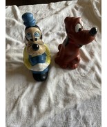 Goofy And Pluto Ceramic Figurine Walt Disney Products 9&quot; Tall Vintage 80... - $564.31 MXN