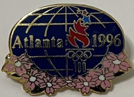 Olympic Pin Atlanta 100 1996 World Dogwood Flowers Lapel Hat 1992 Imprinted - £7.77 GBP