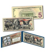 Americana Images of Historical U.S. Currency $5 Bill * BISON - INDIAN - ... - $21.46