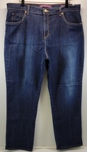 L5) Women&#39;s Gloria Vanderbilt Amanda Blue Jeans Pants Size 16 Short - £11.47 GBP