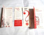 Why ? Coca Cola Coke 1959 Advertising Brochure Info lot of 4 - $9.85