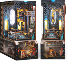 3D Wooden Puzzle Book Nook DIY Miniature Garage Kit with LED – Auto Work... - €52,22 EUR