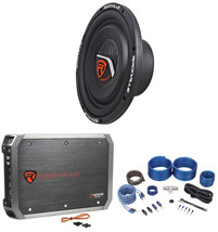 Rockville W10T4-S4 10" Shallow Mount 1200 Watt Subwoofer+2 Ch.Amplifier+Amp Kit - £182.26 GBP