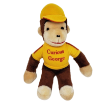 15&quot; Vintage Knickerbocker Curious George Monkey Brown Stuffed Animal Plush Toy - £36.39 GBP