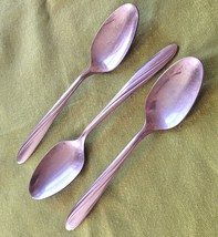 Capri Stainless 3 Teaspoons CAP1 Pattern USA 5 7/8&quot; Swirl Design Satin #... - £6.10 GBP