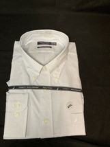 Nautica Button Down Shirt Large Classic Fit Blue Mini Plaid Long Sleeve XXL New! - £34.23 GBP