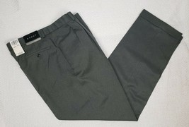 DOCKERS EXACT Gray Pleated Cuffed Dress Casual Career Pants Mens Size 36Wx34L - $24.30