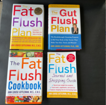 Lot 4 Ann Louise Gittleman HC Book FAT GUT FLUSH Plan Cookbook Weight-Loss Diet - £58.83 GBP