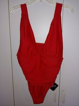 ZAFUL FOREVER YOUNG WOMEN&#39;S RED 1-PC SWIMSUIT-XL-PADDED CUP-NWT-NICE - $14.89