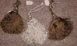 Lot of 3 Two&#39;s Company Hanging Tassels 12.5 Inches Brown White - $460.52 MXN