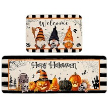 Halloween Decorative Kitchen Mats Set Of 2,Happy Halloween Kitchen Rugs And Mats - £34.47 GBP