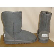 UGG Australia Gray Grey Classic Short Suede Boots KIDS Girls Size US 2 NEW #5251 - £69.19 GBP