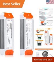 Led Driver 12v DC 60w 2 Pack Quiet Operation Universal Regulated dimmabl... - $107.57