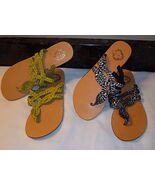 Size 6 Sandals Flip Flops 2 Pairs Urban Outfitters ECOTE Leather Pewter ... - €19,36 EUR