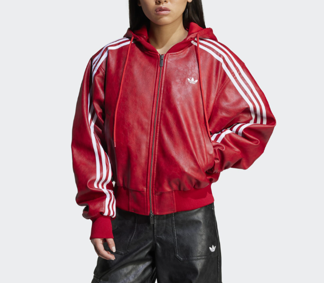 adidas Adilenium Season 3 Vintage Faux Leather Women&#39;s Jacket Top AsiaFi... - $287.91