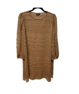 Misook Women Jacquard Stripe Balloon Sleeve Sweater Tunic Dress Side Sli... - £32.82 GBP