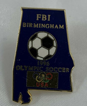 FBI Department Of justice Birmingham Olympic Soccer 1996  lapel pin police - $19.79