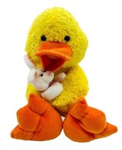 Gund Heads Tales Duck Chick Holding Bunny Plush 20 inch Stuffed Animal 43555 - £18.67 GBP