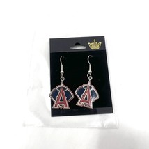 Vintage Anaheim Angels MLB Women’s A Logo Bases Dangle Earrings Aminco N... - $183.60 MXN