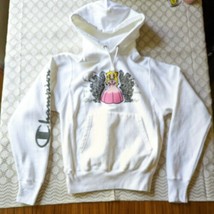 Champion x Super Mario Bros hoodie “Princess Peach” &amp; Script Logo Reverse Weave - £42.37 GBP