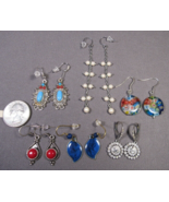Fashion Earring Lot 6 qty Pierced Costume Faux Variety Live Auction Give... - £8.43 GBP
